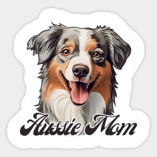 Aussie Mom T-Shirt - Dog Lover Gift, Pet Parent Apparel Sticker